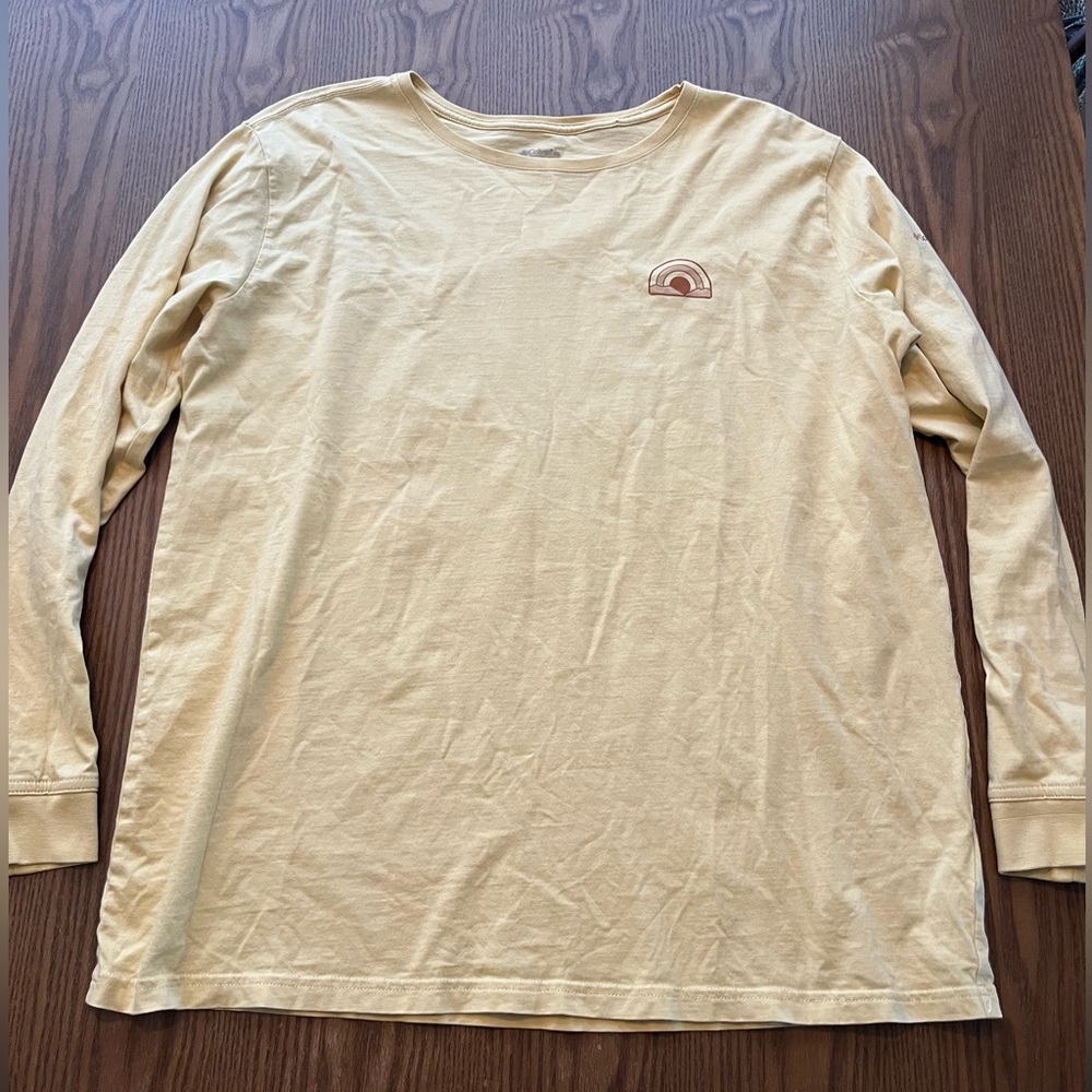 Columbia Yellow Long Sleeve Men's Shirt size XL